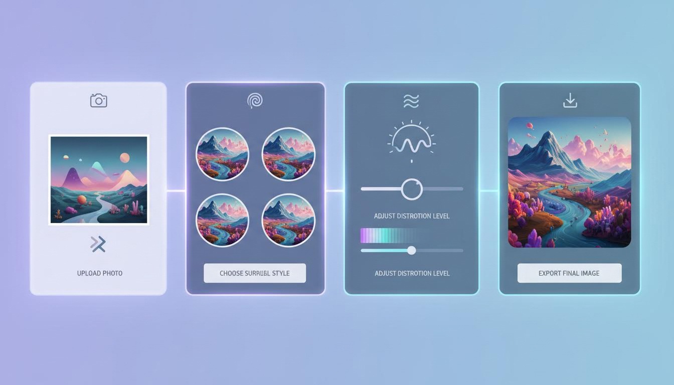 Surrealism filter online steps