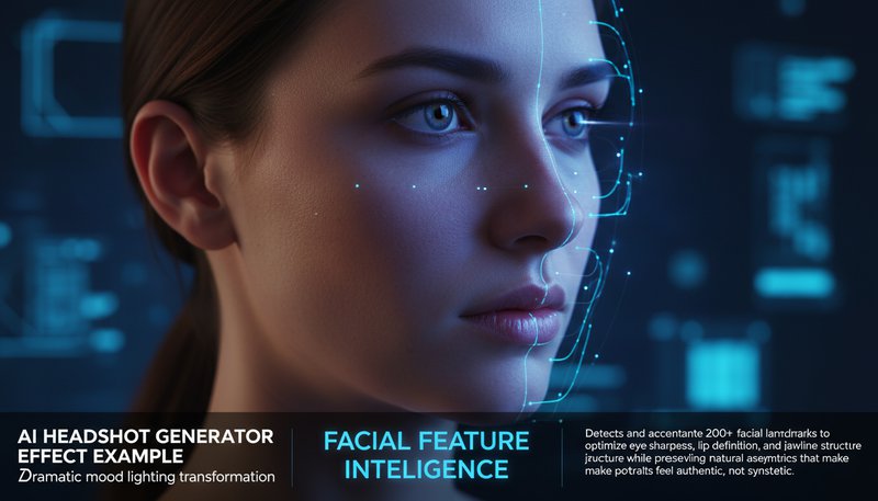 AI headshot enhancement example