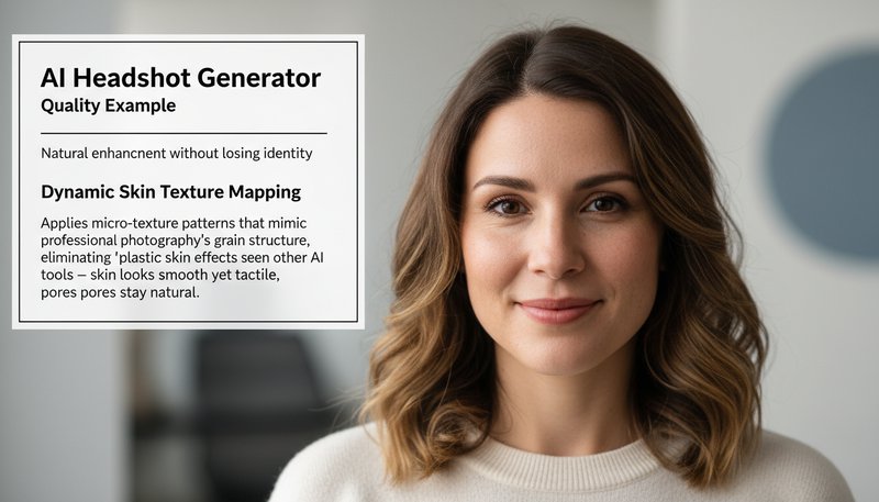 Natural AI headshot detail example