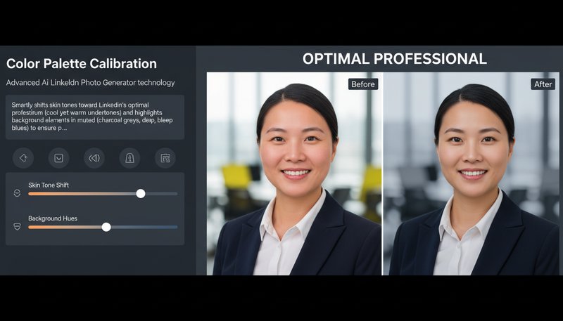 Advanced LinkedIn photo enhancement example
