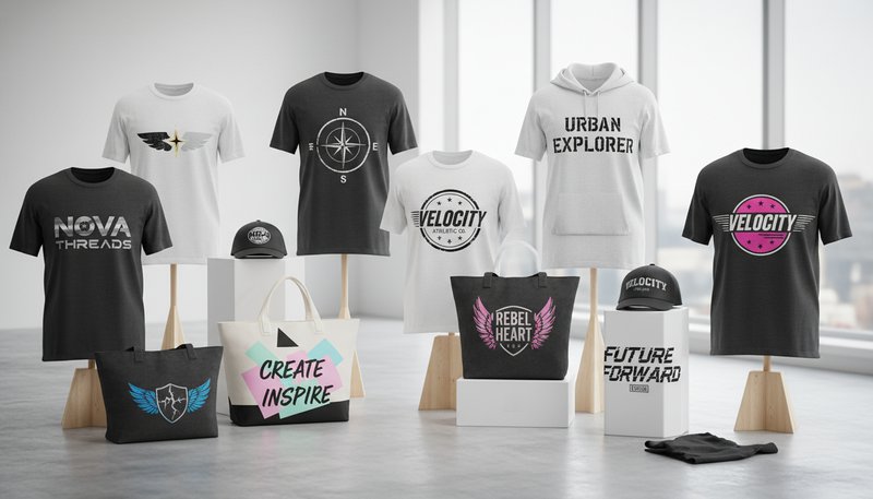 Artistic text designs and custom typography for clothing prints, T-shirts, and fashion merchandise