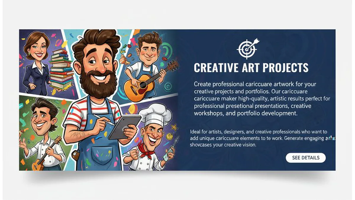 High-resolution Caricature AI result with clean edges, smooth gradients, and professional quality for social media and printing