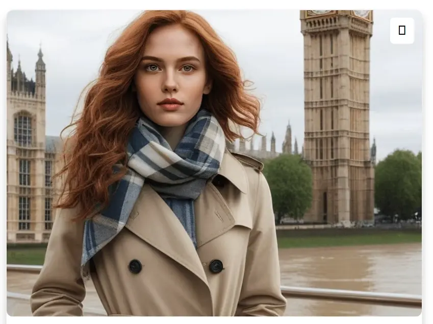 Caricature AI transformation result with big eyes and glossy makeup