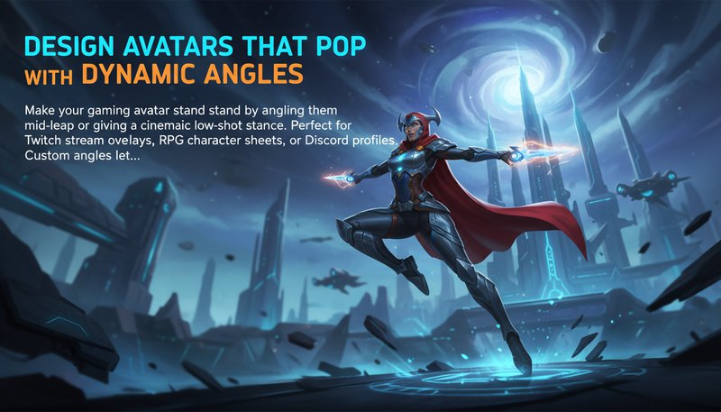 A video game character posed dynamically at a heroic angle