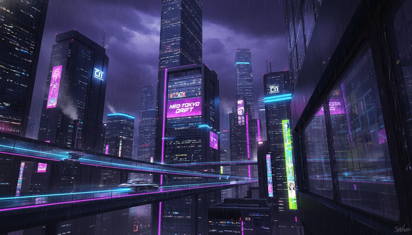 Cyberpunk color palette examples