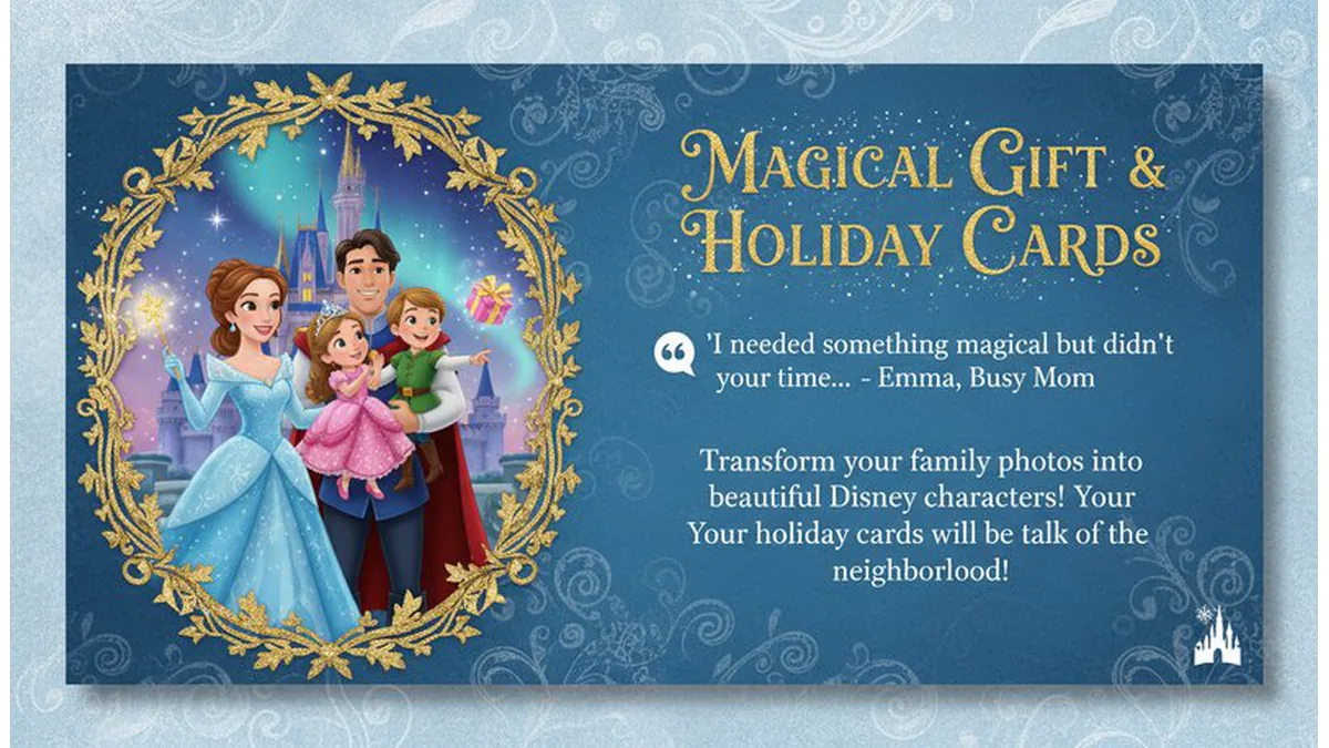 Magical gift and holiday cards preview