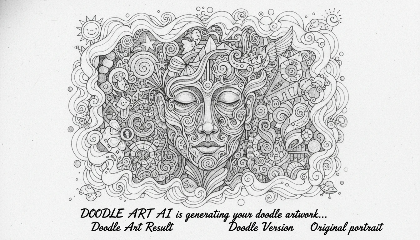 Doodle-styled portrait result
