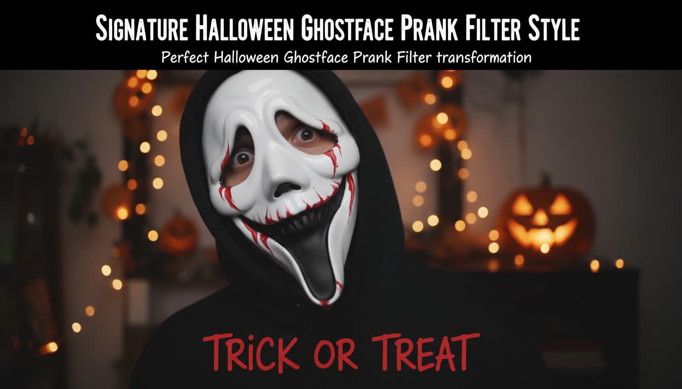 Halloween Ghostface Prank Filter style example
