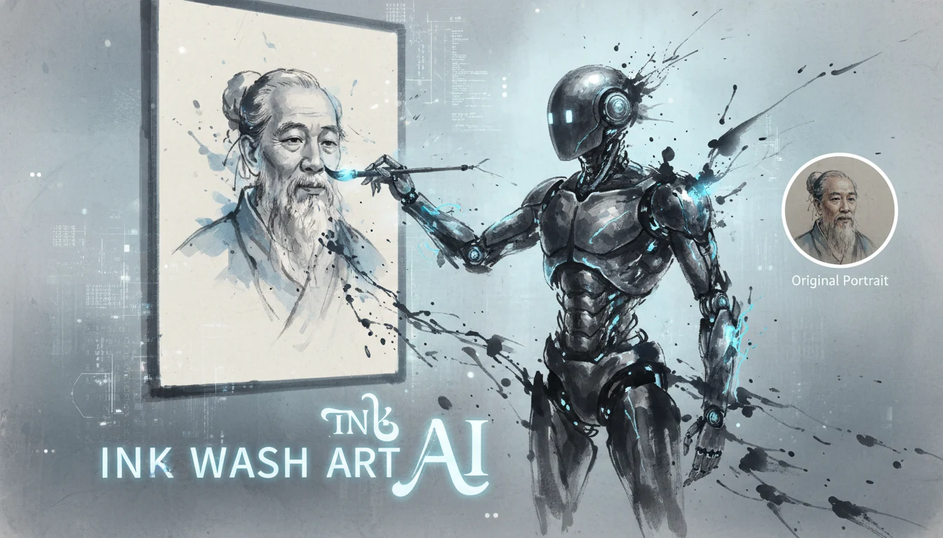 Ink wash painting result