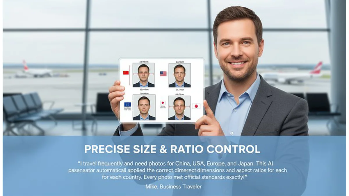 AI passport photo generator student preview