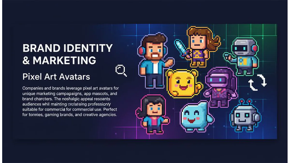 Brand pixel art marketing