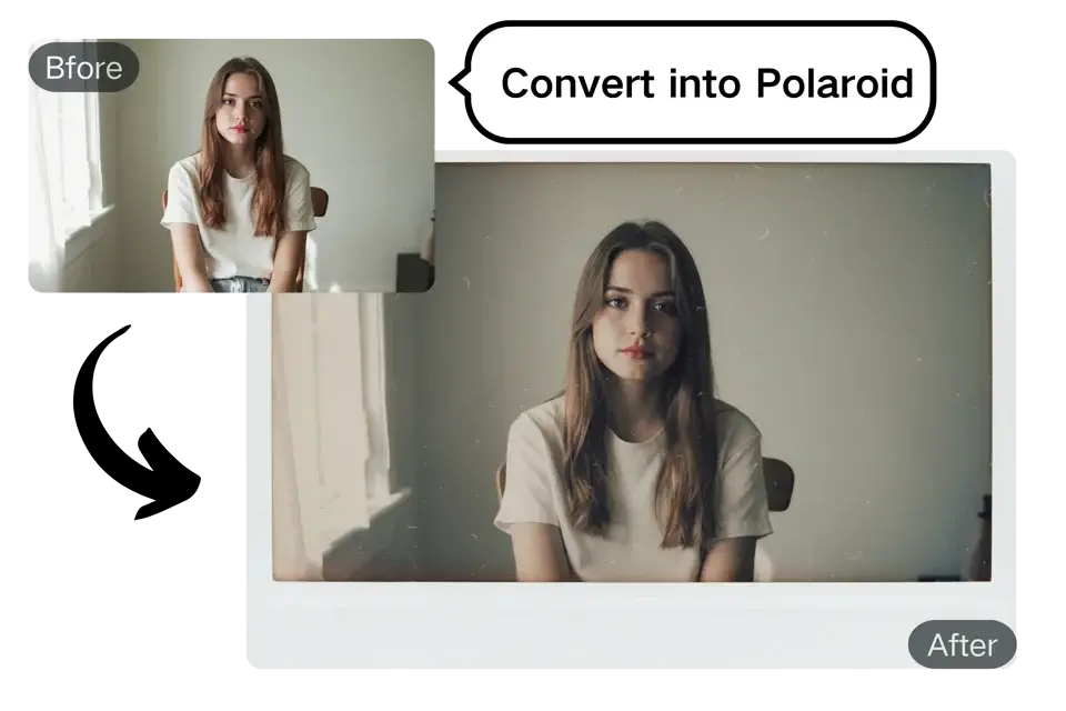 Polaroid pet photo example