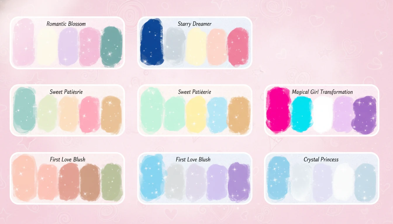 Shoujo Anime color palette examples